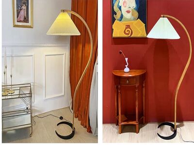 New C-Shaped Wooden Modern Floor Lamp