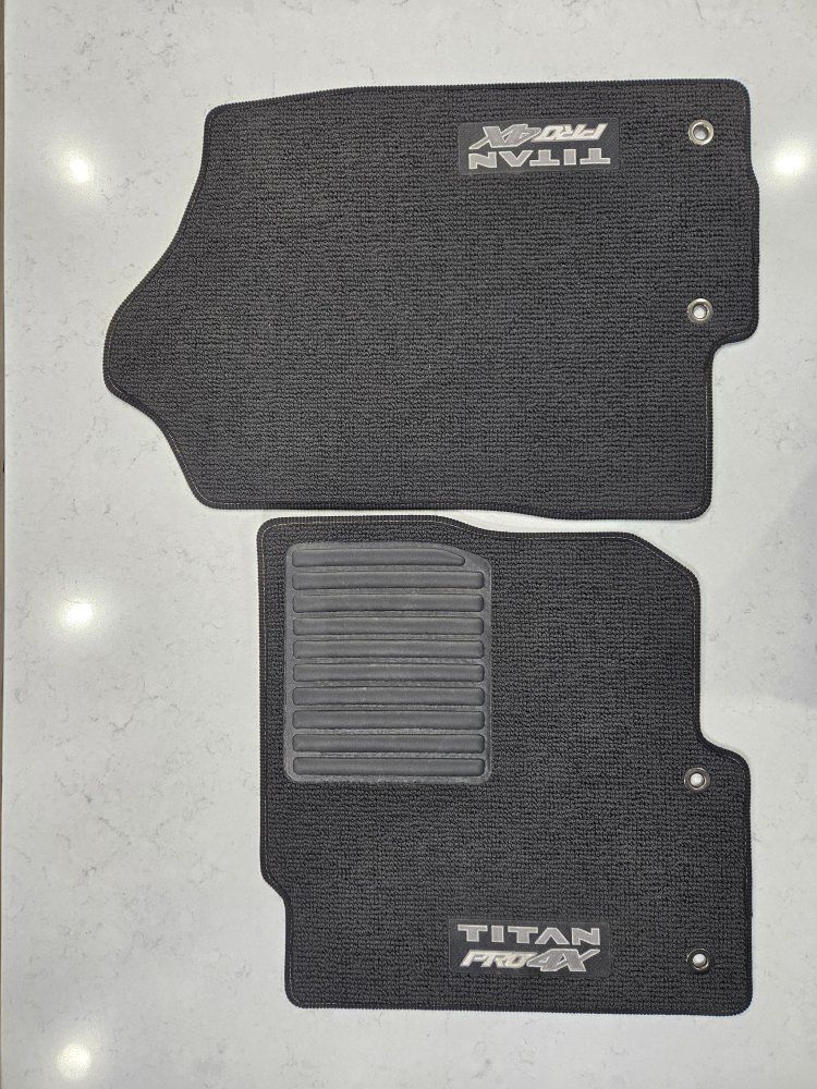 Nissan Titan PRO-4X Floor Mats - Black Carpet Set (2 Front Mats)