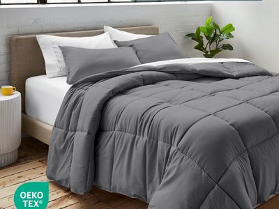 NEW Home Comforter Set - Twin Extra Long Size - Ultra-Soft - Goose Down Alternative