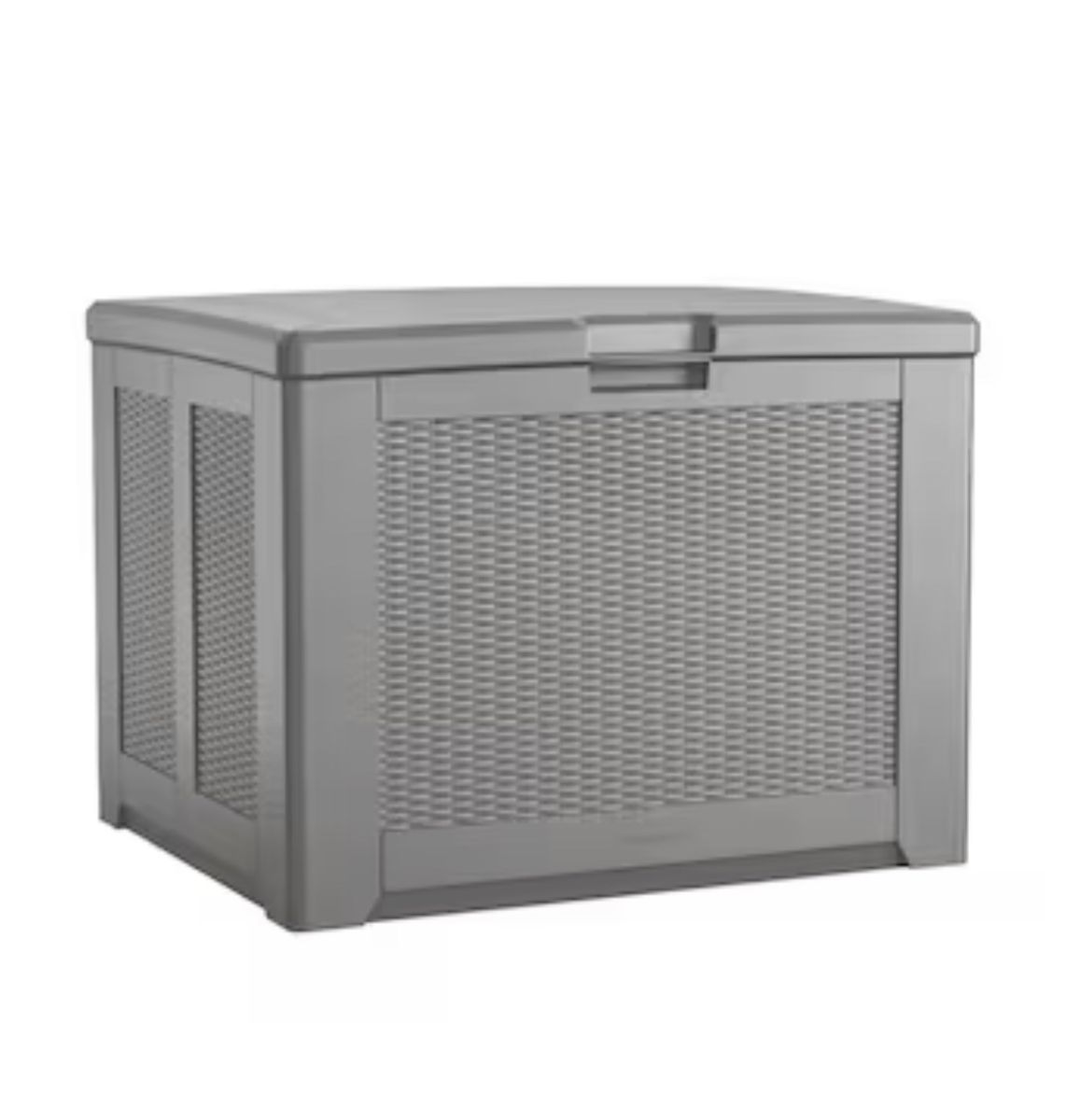 Rubbermaid 74-Gallon Gray Plastic Outdoor Deck Storage Box Model 2145547
