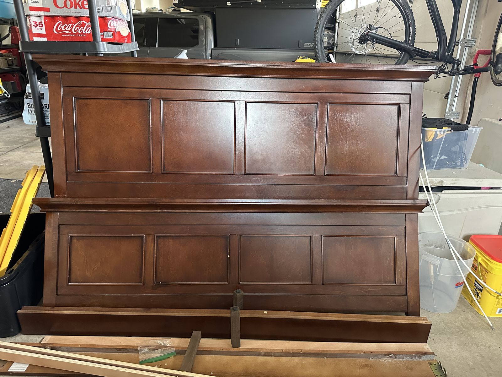 King bed frame and two nightstands