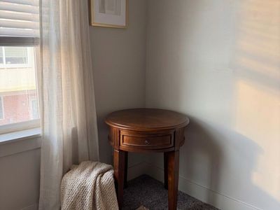 Vintage Round Wooden End Table