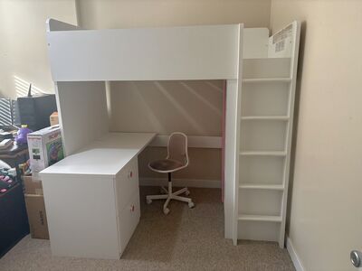 Bunk Bed With Desk and Closet
