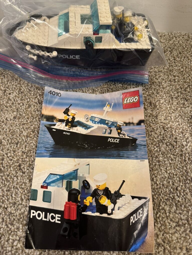 Lego Police Boat Set Antique
