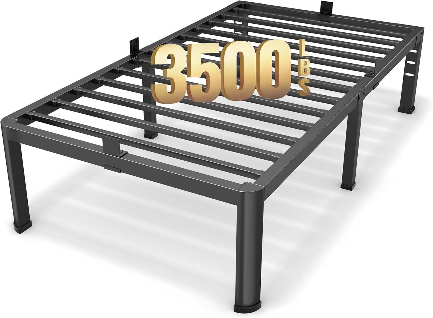 Superay 18in Twin XL Metal Platform Bed Frame