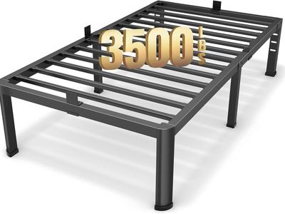 Superay 18in Twin XL Metal Platform Bed Frame