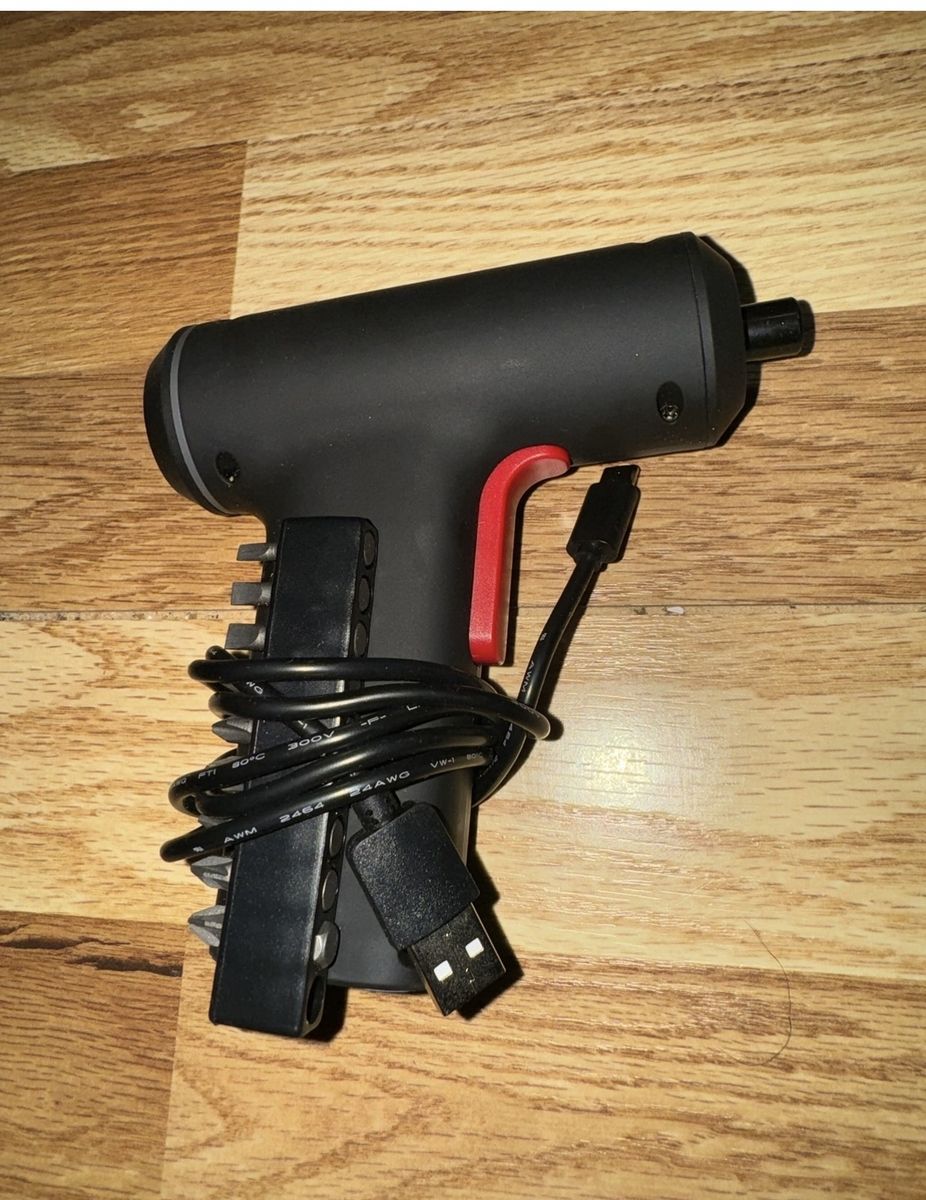 Hyper Tough 4V Max Li-Ion Cordless Electric Screwdriver with Bits & USB Charging