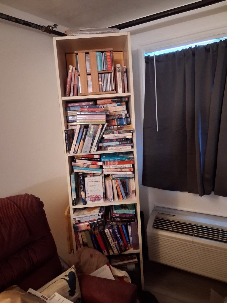 Tall White 5-Shelf Bookcase