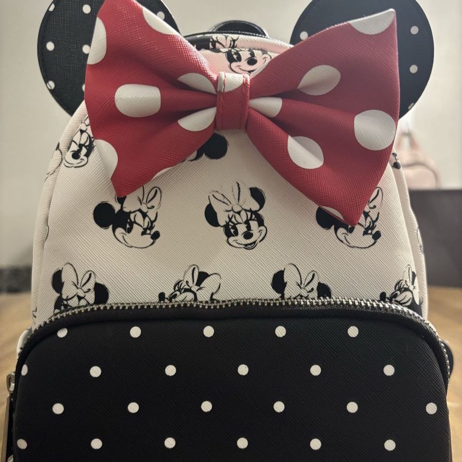 Loungefly Disney Parks Minnie Mouse Polka Dot Bow Mini Backpack