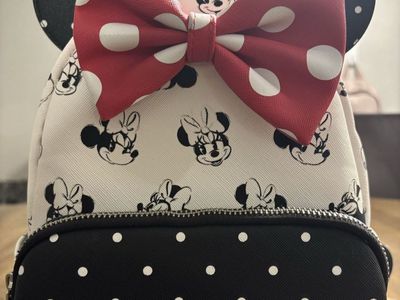 Loungefly Disney Parks Minnie Mouse Polka Dot Bow Mini Backpack