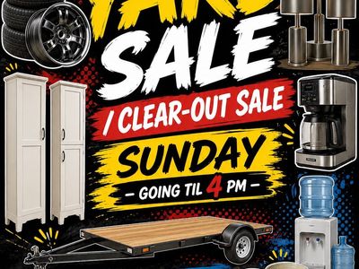 Huge Yard Sale - Sunday Until 4 PM in Ogden