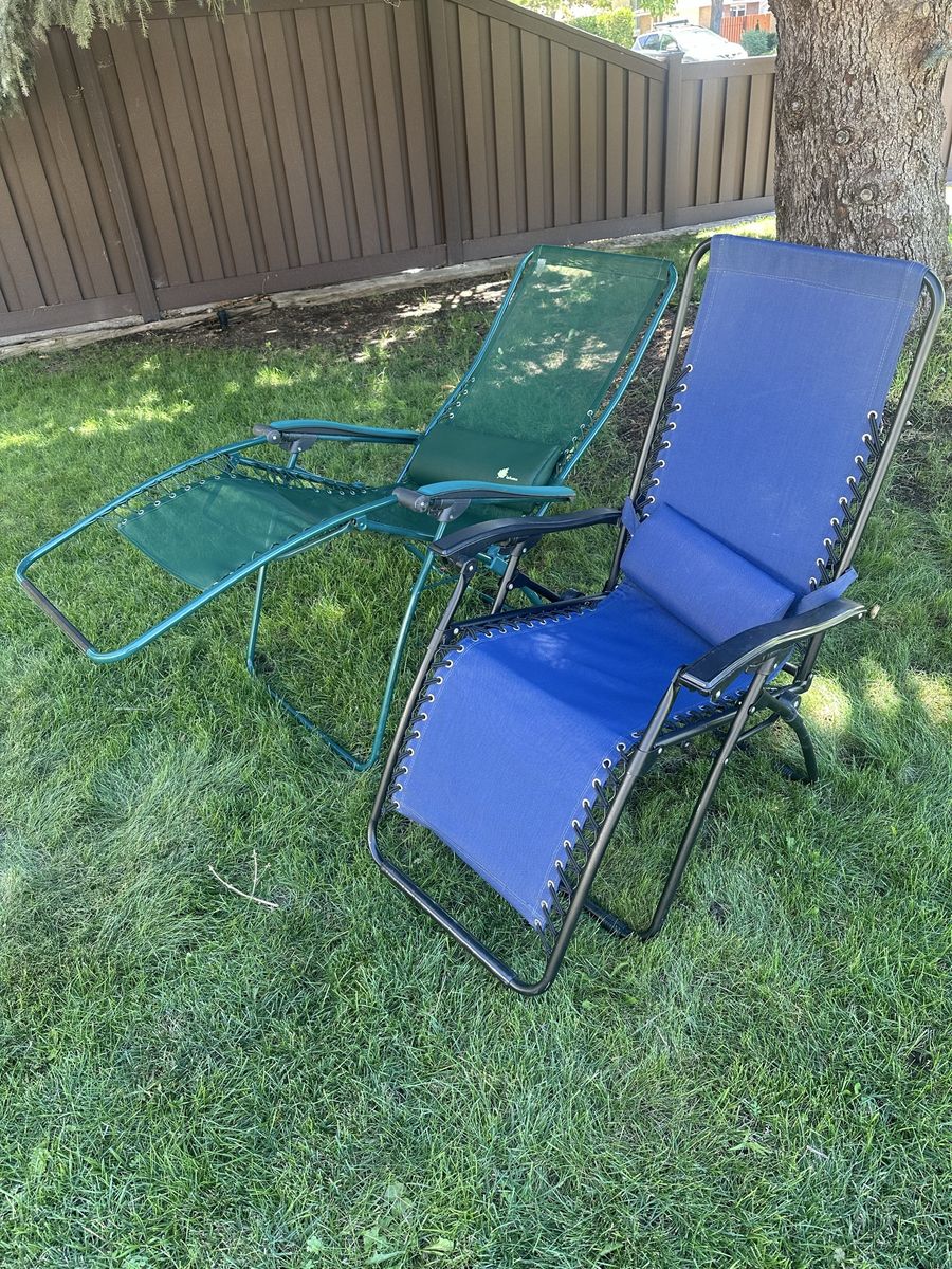 Zero Gravity Recliner Lounge Chairs - Blue & Green