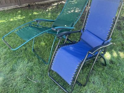 Zero Gravity Recliner Lounge Chairs - Blue & Green