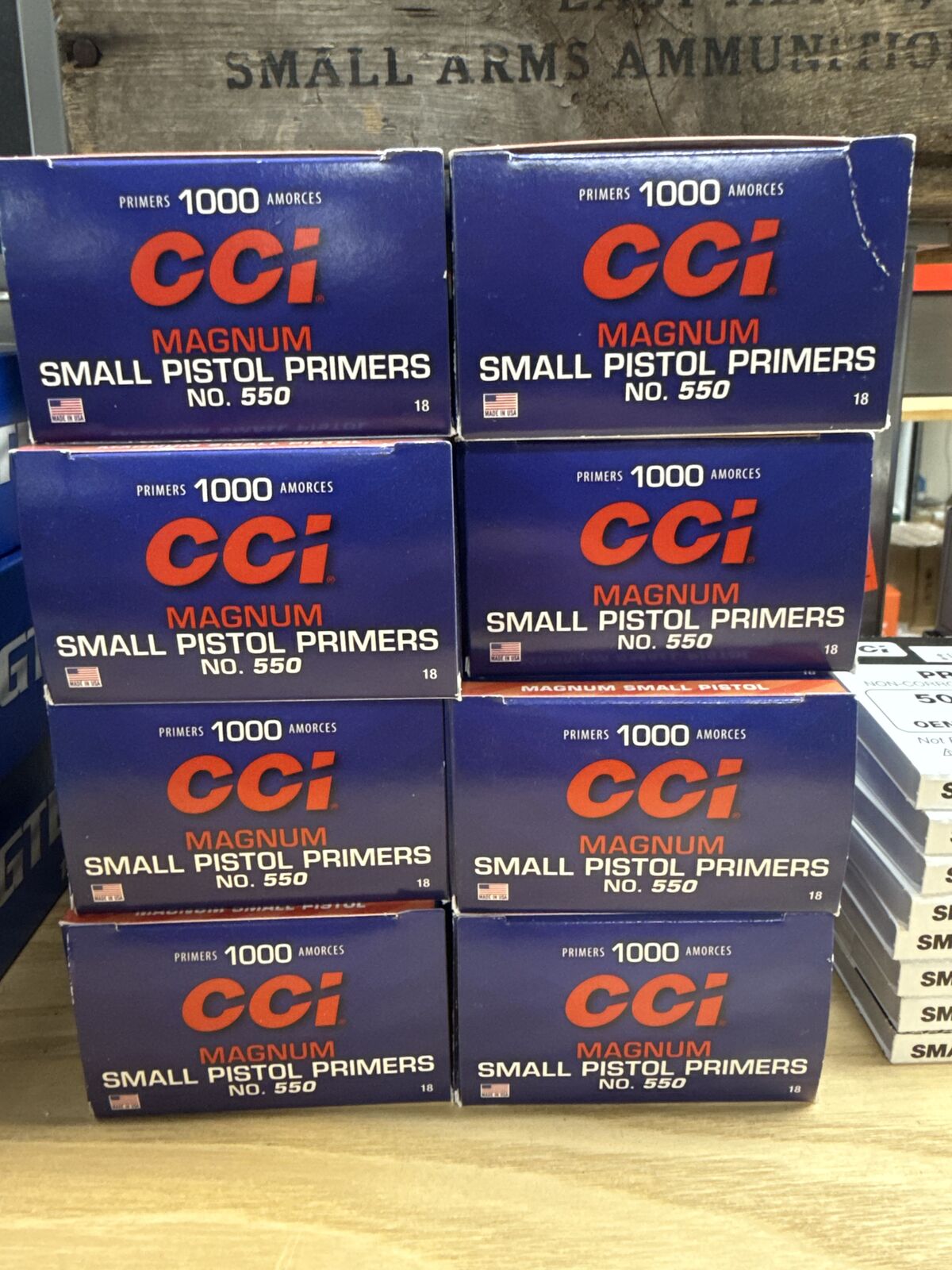 Small Pistol Magnum primers CCI No 550