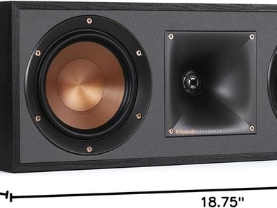 Klipsch R-52C Center Speaker Black Copper Spun Woofers 125W