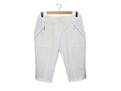 Jamie Sadock Stretch Golf Capri Studded Shorts Lightweight White Women's 4