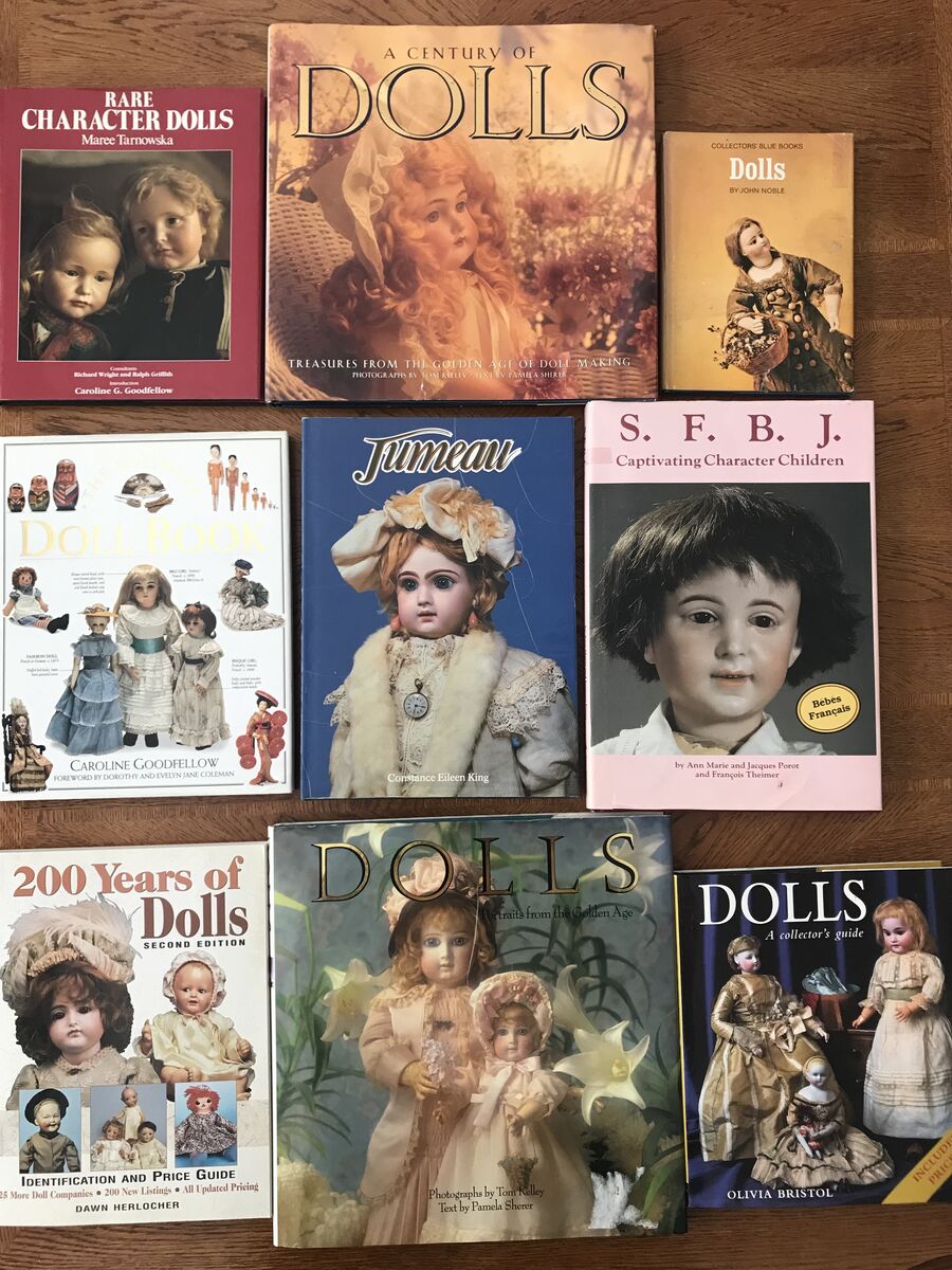 Antique doll books bisque porcelain Jumeau French toys dolls SFBJ Kelley barbie Madame Alexander identification marks book