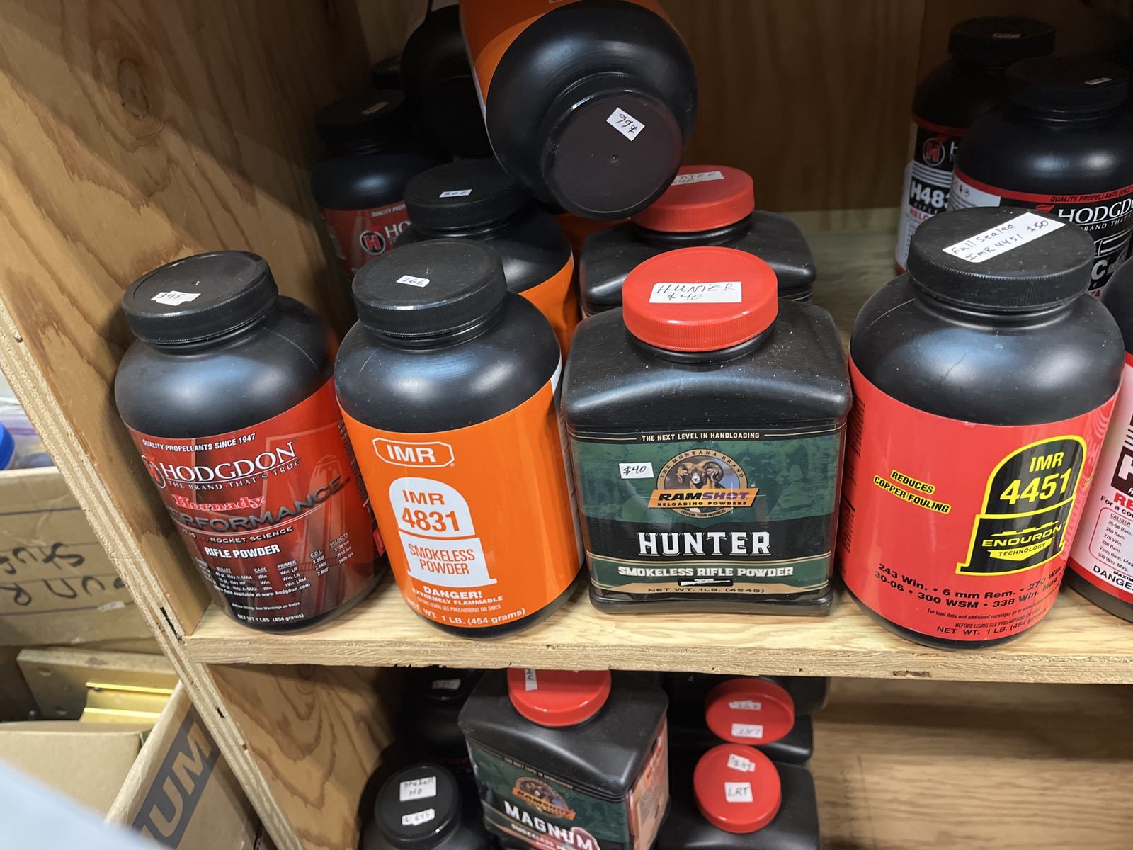 Reloading powders.