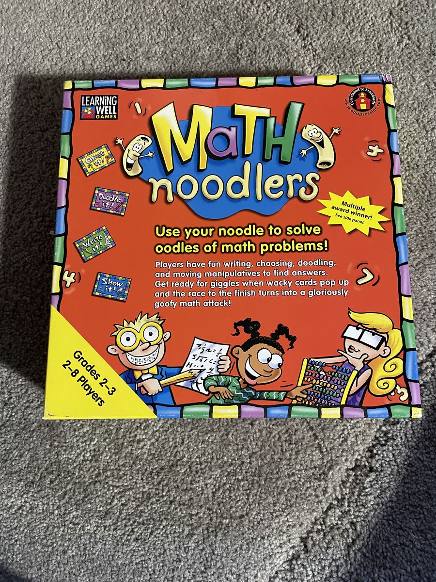 Learning Well Games Math Noodlers Educational Board Game Grades 2-3, 2-8 Players, Problem Solving