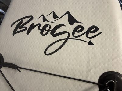 BroGee Inflatable Stand-Up Paddle Board (SUP) - White, Portable, Perfect for Water Sports