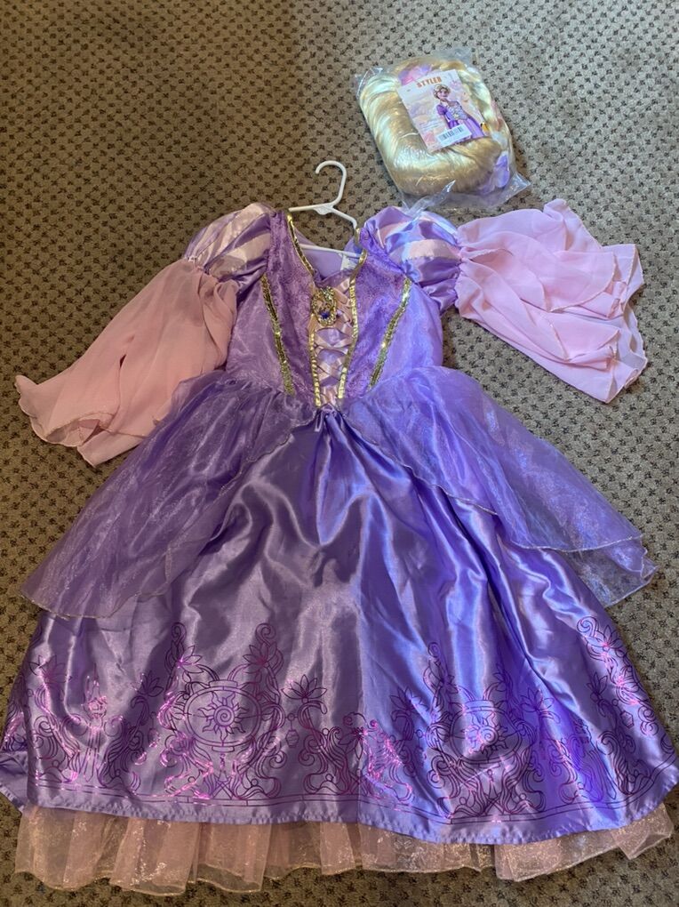 Rapunzel Costume & Wig (Child-Medium)