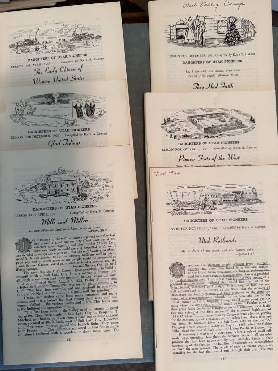 Daughters of Utah Pioneers Tales of Triumph Lesson Books & Vintage Lesson Pamphlets Lot