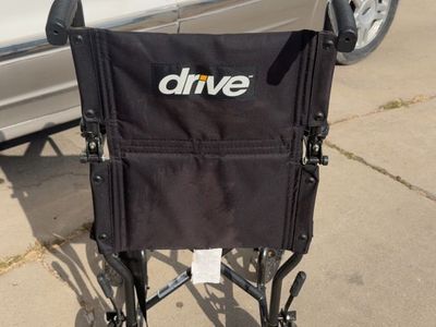 Drive Medical Lightweight Transport Wheelchair with Black Frame