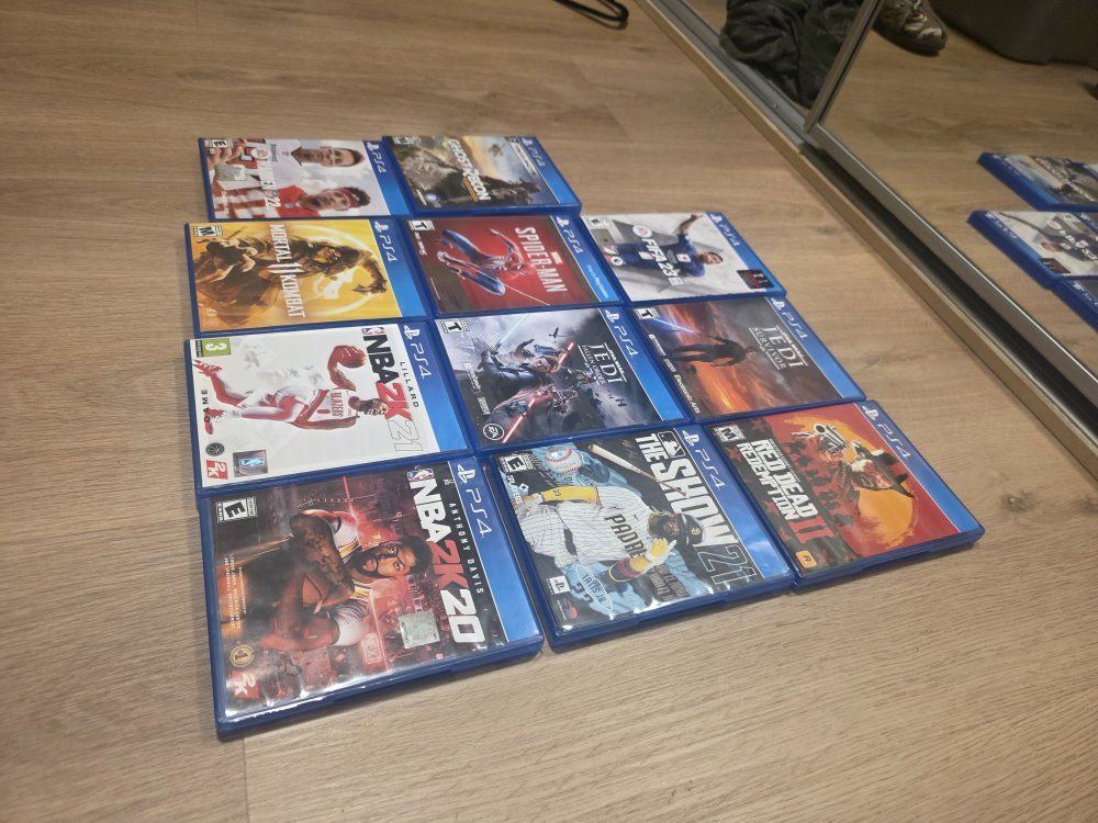 Lot of 10 PS4 Games - Red Dead Redemption 2, Spider-Man, NBA 2K & More