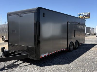 8.5x26 Look Vision Circuit Edition Enclosed Race Car Hauler Trailer - 7'6" Interior - 14K GVWR - .080 PolyCor, Black Out Package