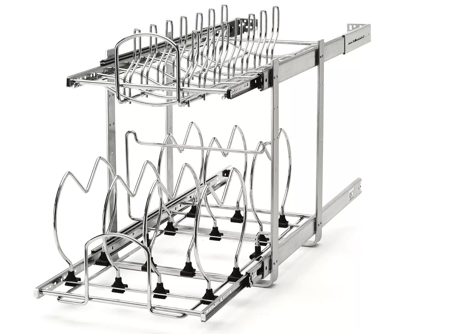 New in Box Rev-A-Shelf Pullout Cabinet Pot and Pan Organizer, 12" Width, 5CW2-1222-CR