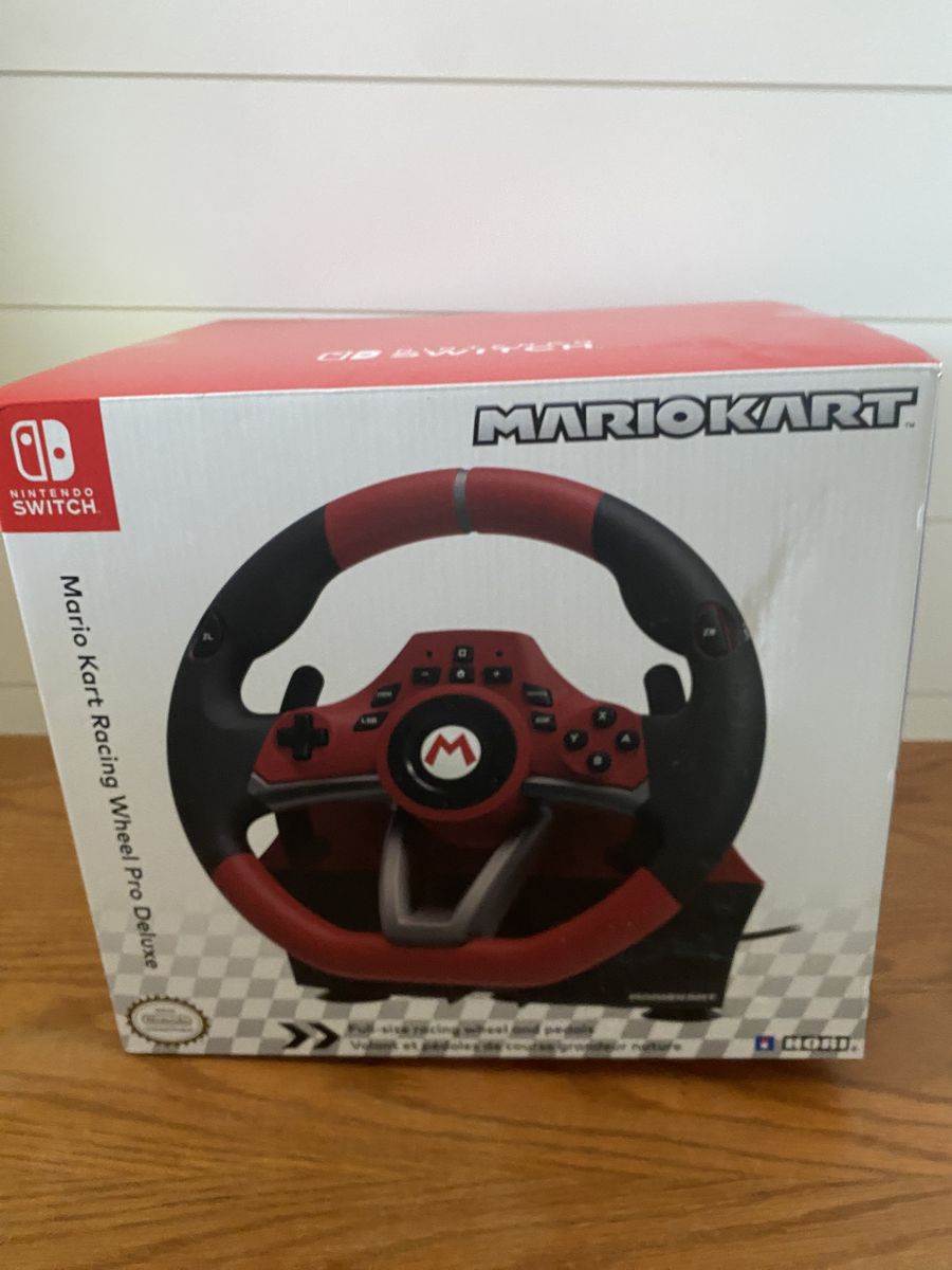 Hori Mario Kart Racing Wheel Pro Deluxe for Nintendo Switch - Excellent Condition