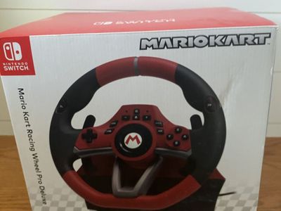 Hori Mario Kart Racing Wheel Pro Deluxe for Nintendo Switch - Excellent Condition