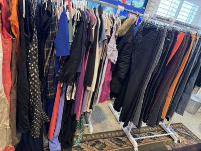 7 Racks of Clothes sizes 4-8 shoes 9-10