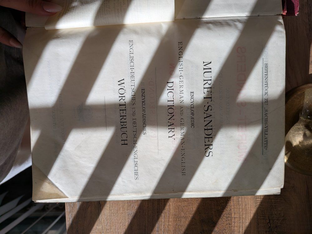 Antique Muret-Sanders German English Dictionary Set | Circa 1909 | Vintage Decorative Books | Two Volume Set