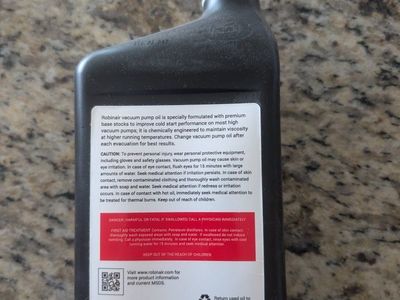 Robinair Premium High Vacuum Pump Oil - 8 quarts