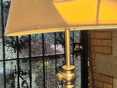 Vintage Chrome and Black Floor Lamp with Shade