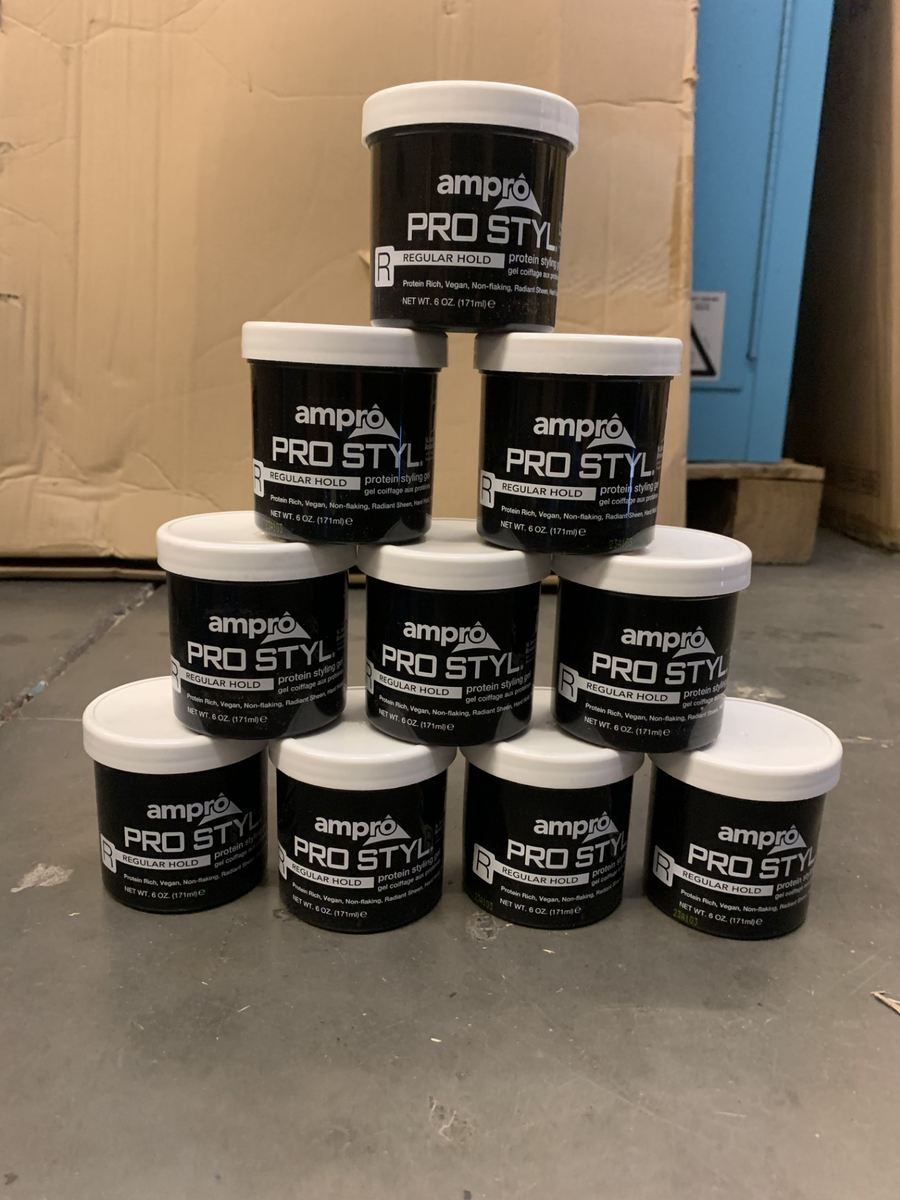 Regular Hold Hair Protein Styling Gel 6oz Box of 10
