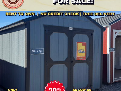 10x12 Utility Shed – FREE Delivery – Rent to Own $152/mo or $4,112 Cash – No Credit Check