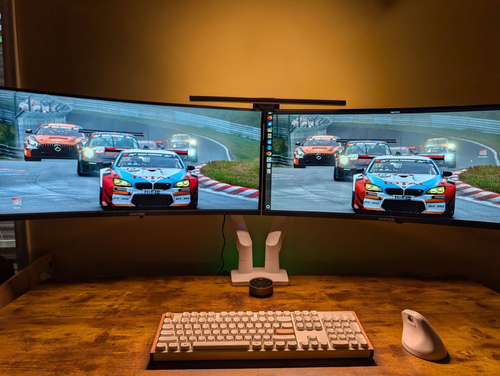 Two Viotek 34" Deep Curved Ultrawide Monitors with Samsung LED Panels OBO