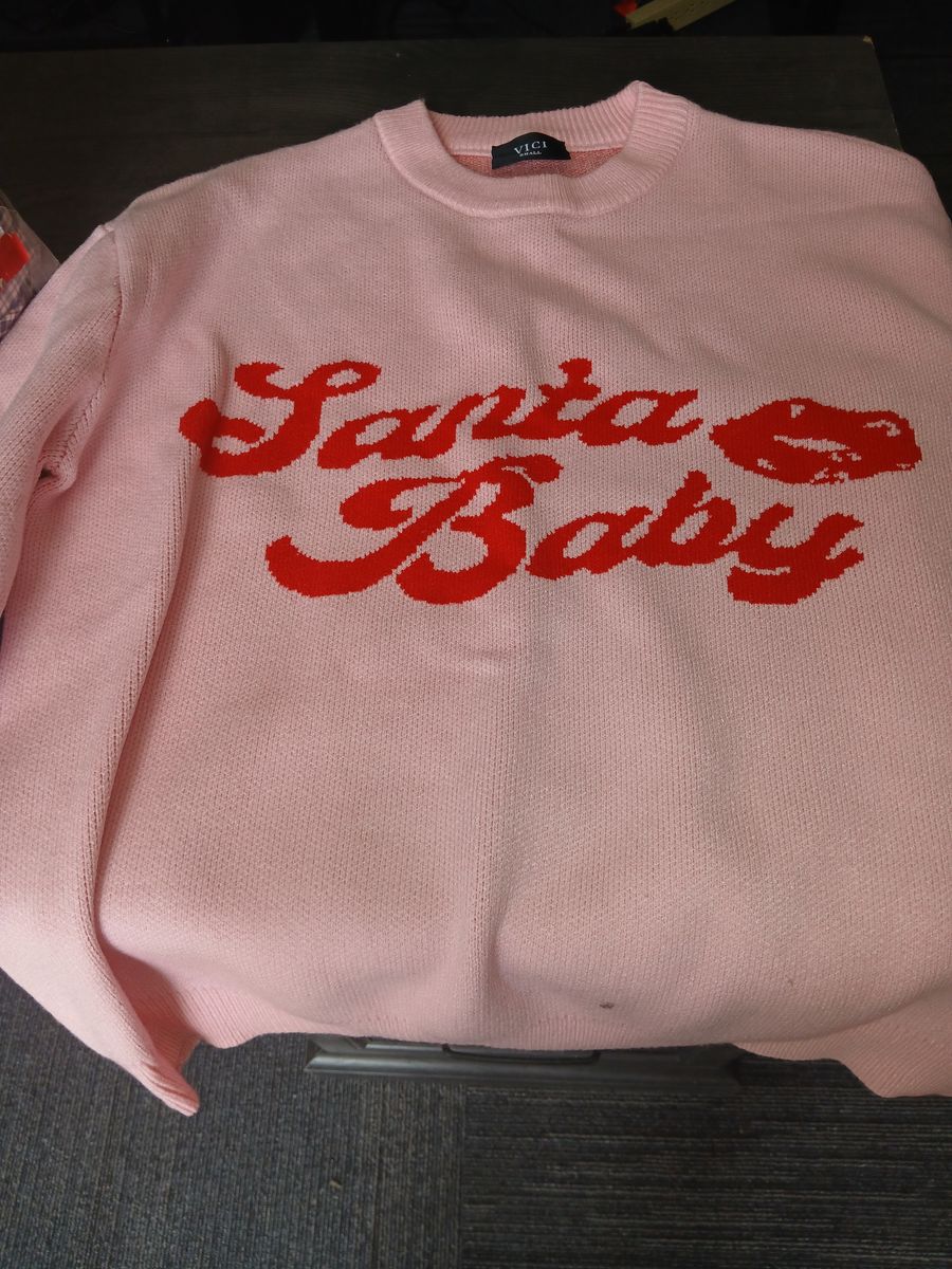VICI Santa Baby Pink Sweater - Size Small- Section extras