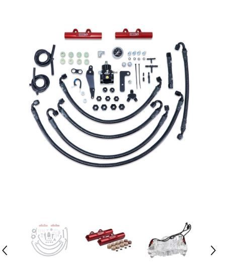 IAG PTFE Fuel System Kit with FPR & Red Fuel Rails Subaru WRX STI 2008-2021  IAG-AFD-2350RD