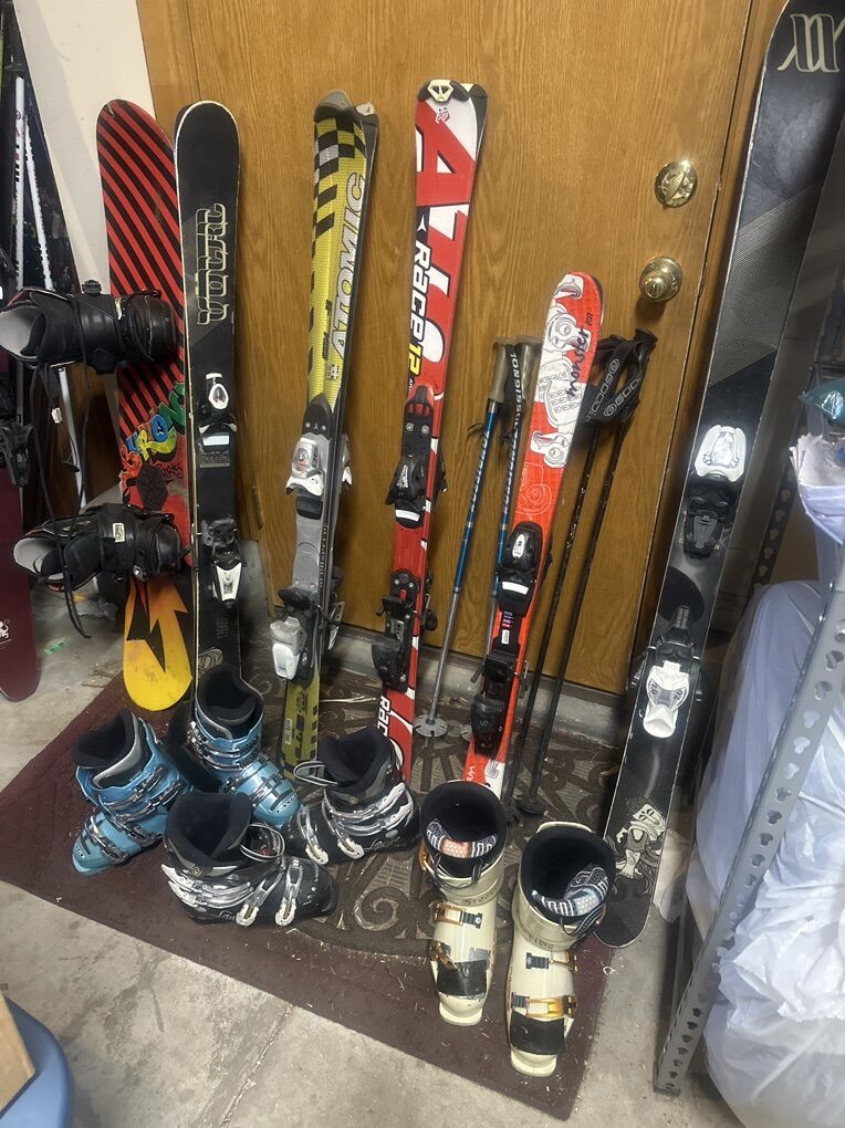 Ski, Boots, Poles,   Snowboard Stuff Too