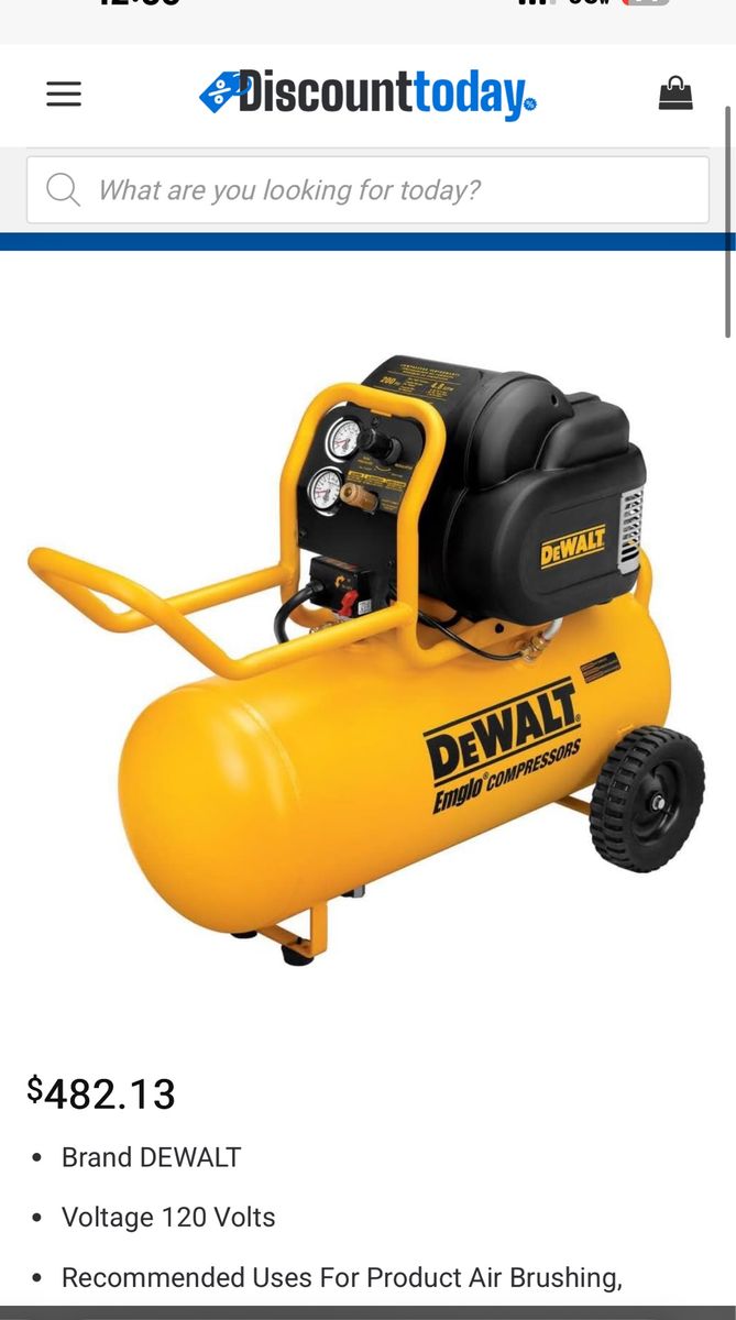 Dewalt Air compresor With Wheels