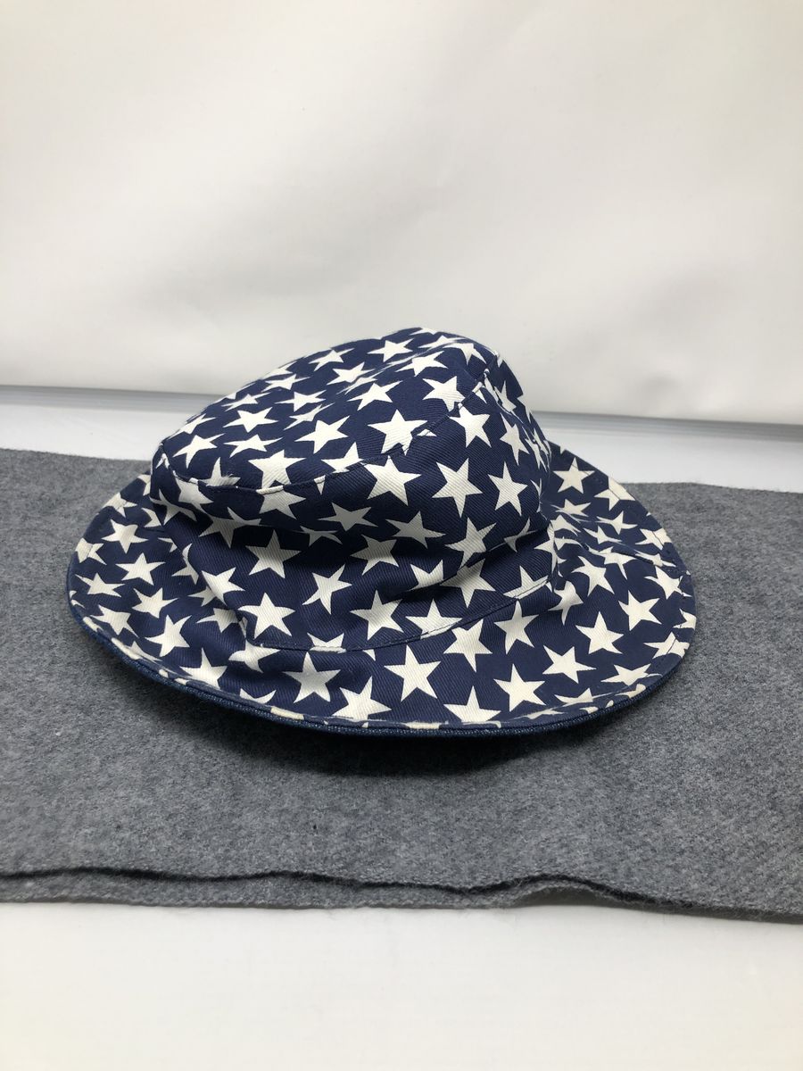 Women's Navy Blue Bucket Hat with White Stars