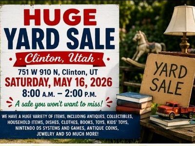 massive yard sale Clinton Utah coins video games and more