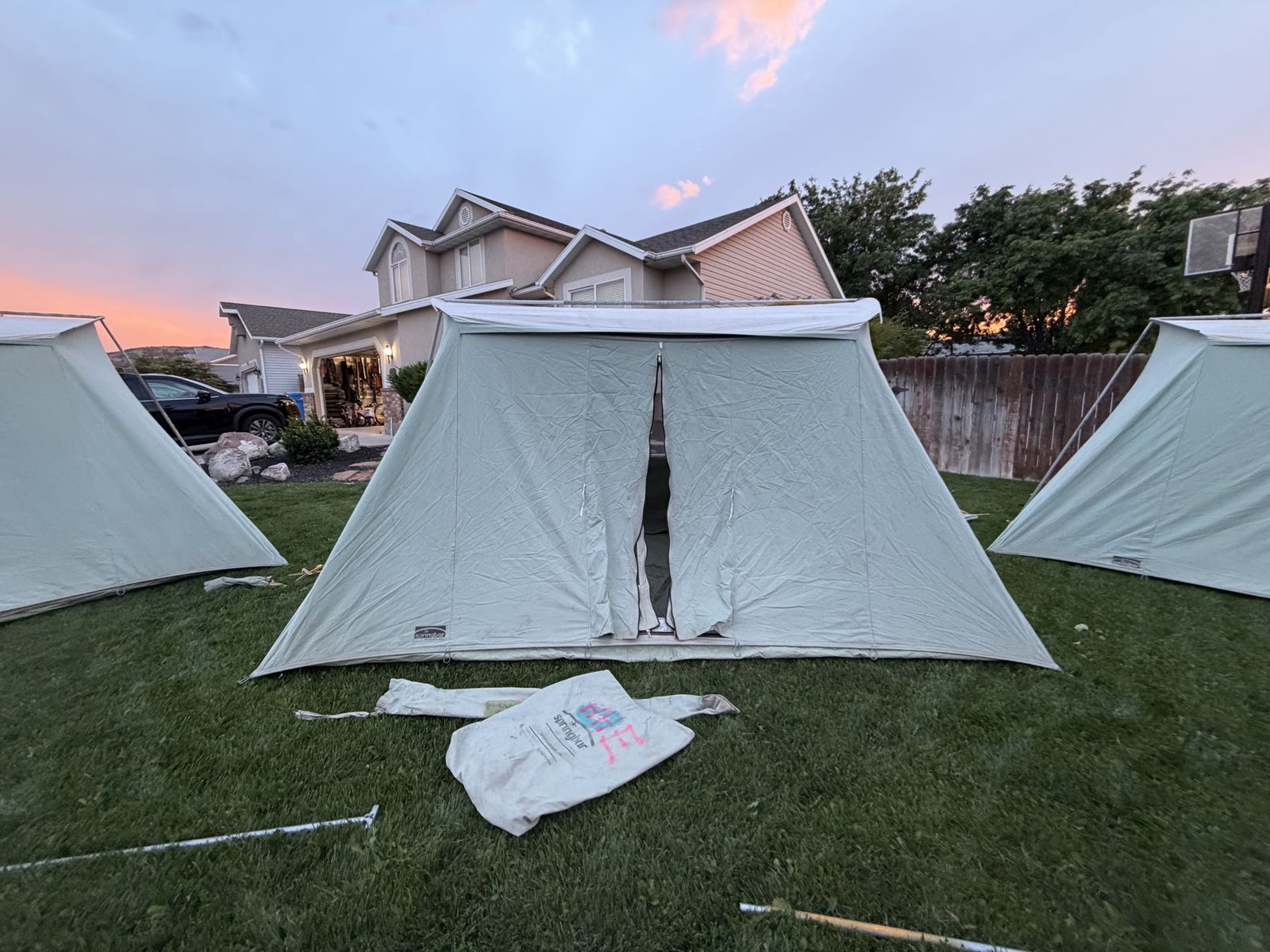 Springbar Vagabond 7 Tent - Best Tent Made in America - Khaki Canvas 7 Person Tent