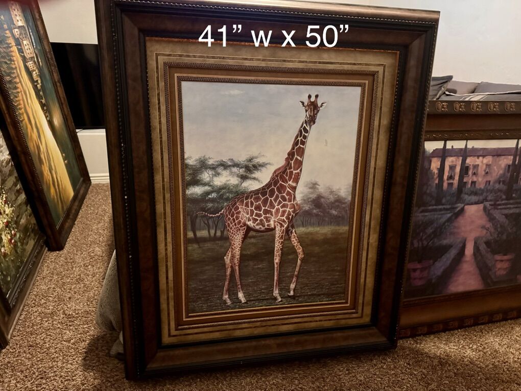 (9) Oil Paintings And Frames Need To Go CHEAP