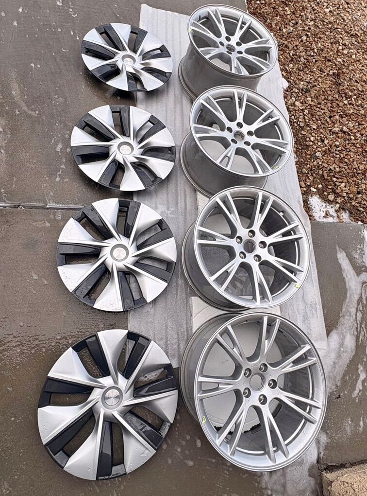 Tesla Model Y 19 Gemini Wheels Rims W/ Covers