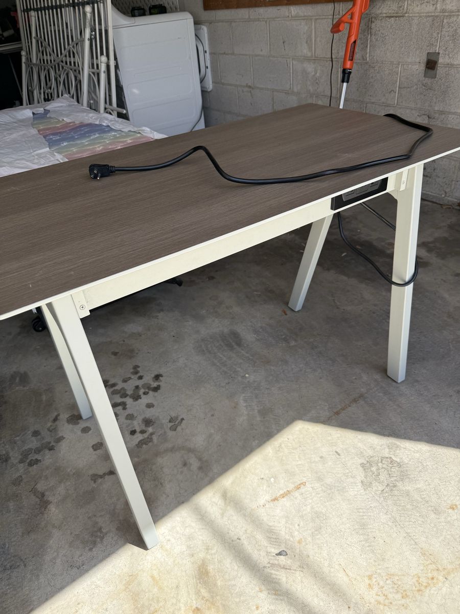 Sturdy student desk with outlets