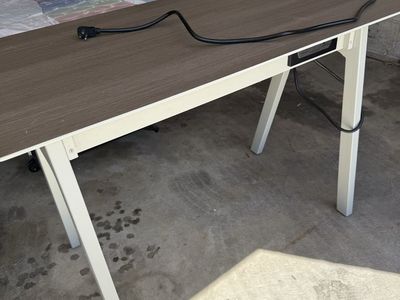 Sturdy student desk with outlets